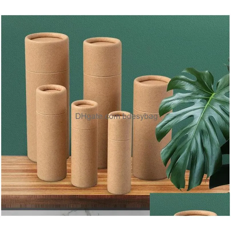 kraft paperboard tubes essential oil bottle packaging box round papers containers gift paper tube empty paper jar