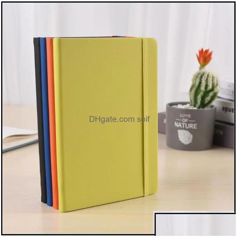 wholesale notepads a6 7 colors creative harder notebook pu faux leather simple journal notepad portable life travel manual drop delivery 2022