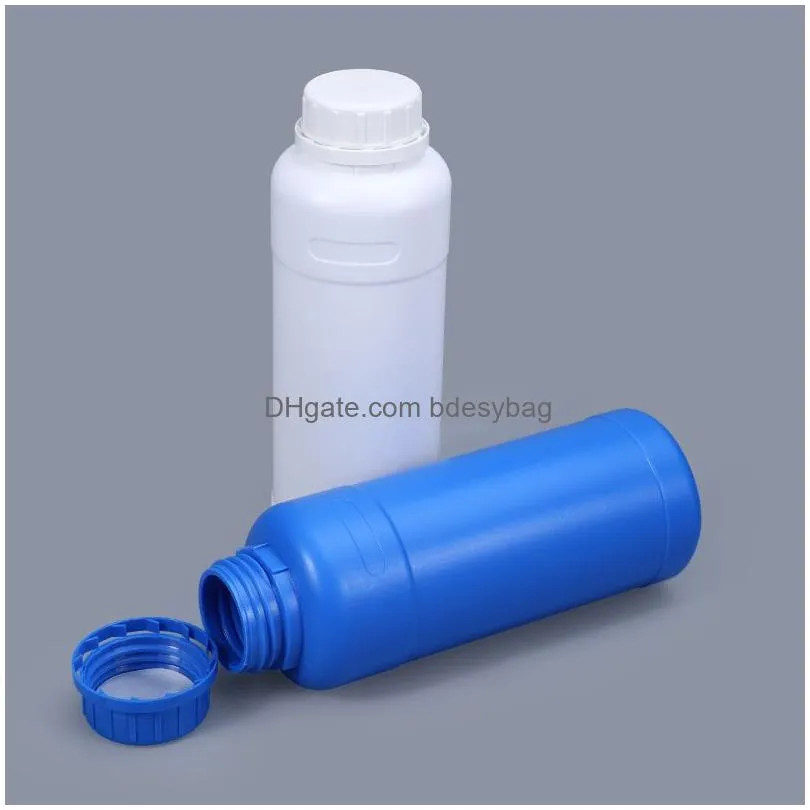 250ml/500ml/1000ml plastic lab chemical bottle small mouth sample liquid storage container brown