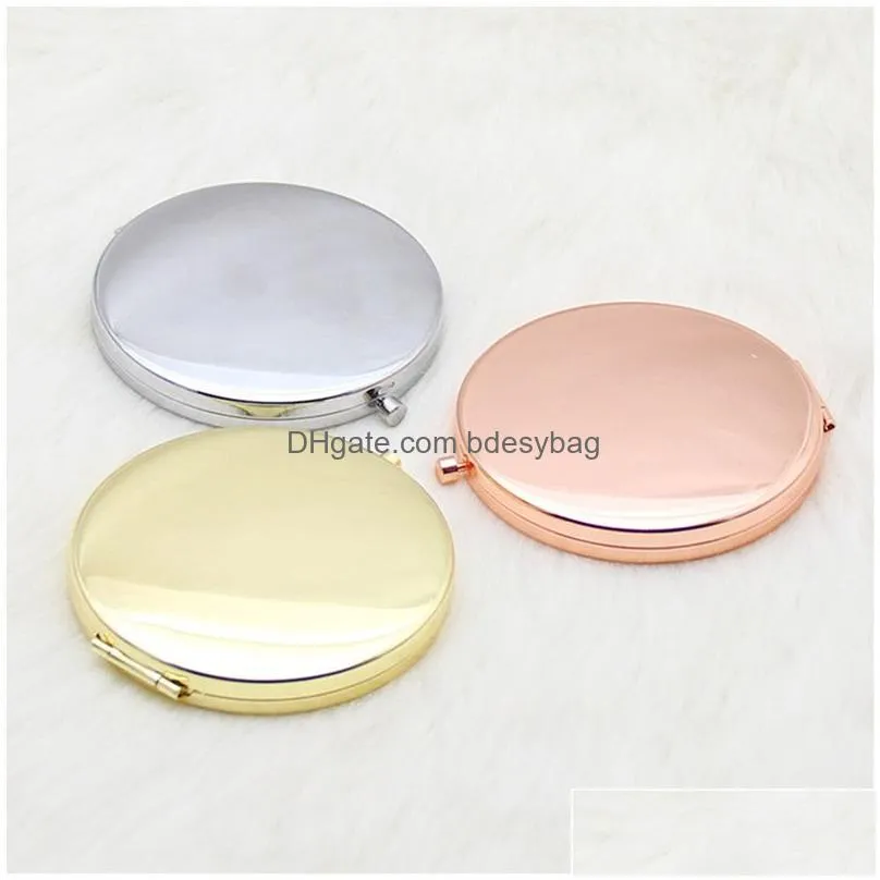 bridesmaid round mirror wedding gift for women double side folding compact mirrors christmas birthday gifts