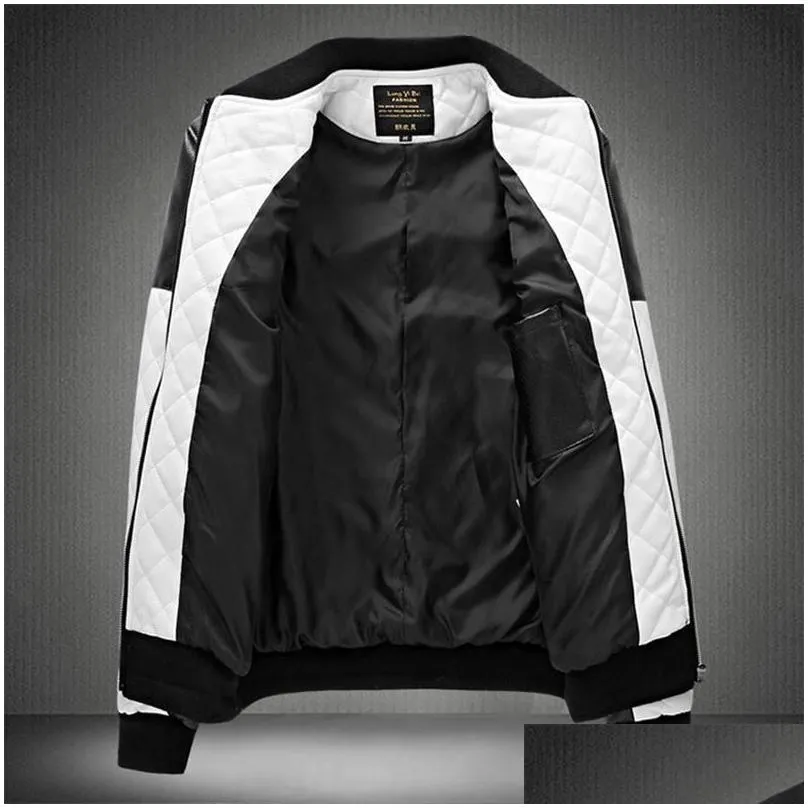 mens leather faux mens jackets casual high quality classic motorcycle bike jacket men plus thick coats spring/ autumn chaqueta