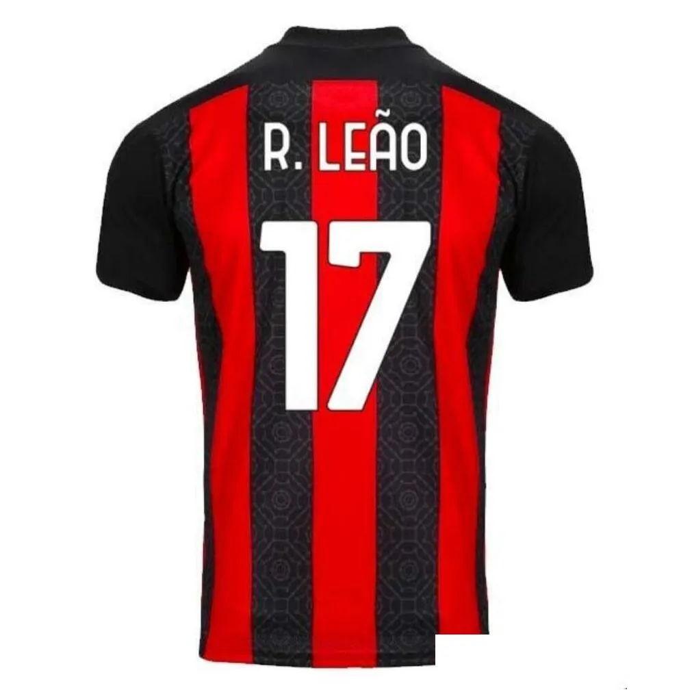 21/22 milan ibrahimovic home soccer jersey maillot de foot 2021 2022 paqueta rebic r.leao romagnol football shirts