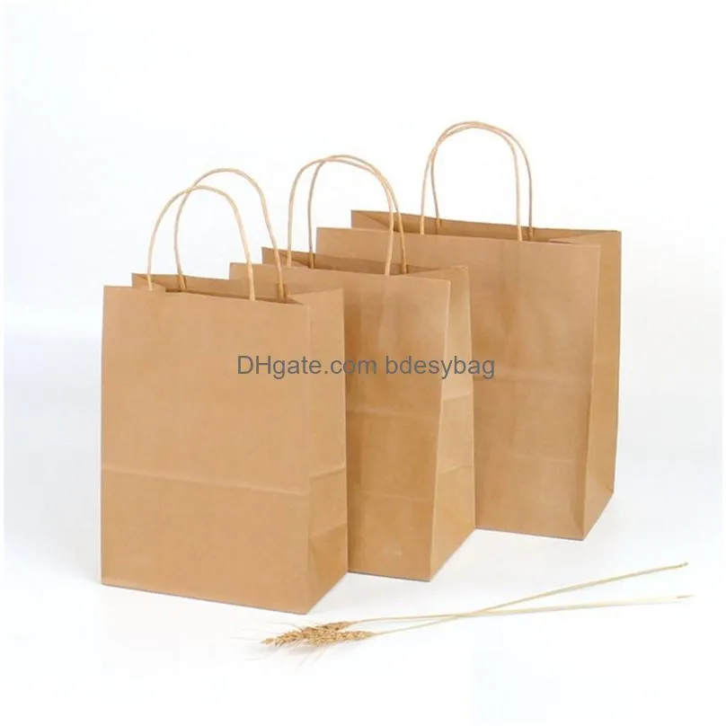 brown paper bags recycled gift bags shopping bag for baking portable paper tote wedding shopping bag