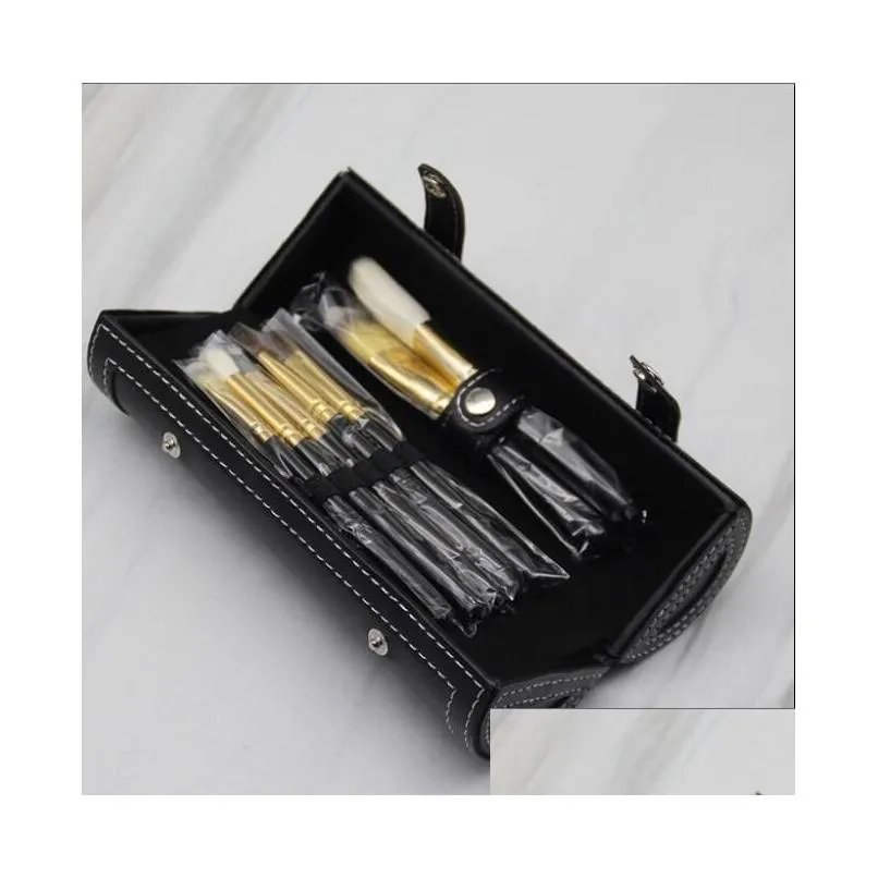  m 9 pcs makeup brushes set kit travel beauty professional wood handle foundation lips cosmetics makeup brush with holder cup case
