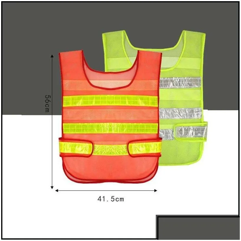 wholesale reflective safety supply high visibility reflective vest safety clothing hollow grid vests warning working construction drop deliver