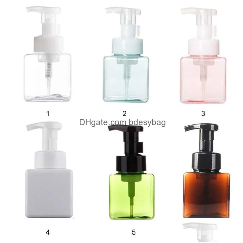 250ml/8.5oz plastic foaming pump soap dispenser bottle refillable portable empty foaming hand soap dispenser bottle containers