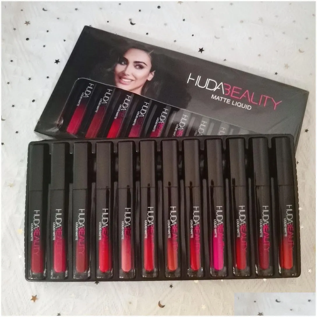 12pcs matte liquid lip gloss collection lipstick set lipgloss rouge a levre maquillage kit