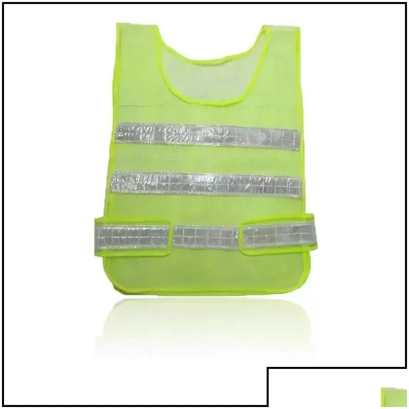 wholesale Reflective Safety Supply High Visibility Reflective Vest Safety Clothing Hollow Grid Vests Warning Working Construction Drop Deliver