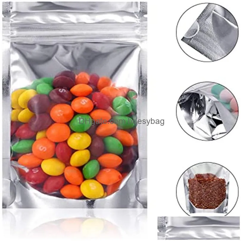 plastic resealable stand up aluminum foil bags smell proof pouch for coffee tea nuts cookie food packaging