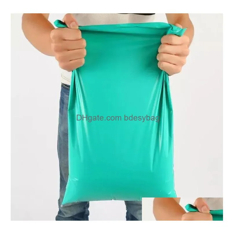 100pcs plastic mailing packaging bags mailers ship envelopes self sealing mail bag green packing pouch