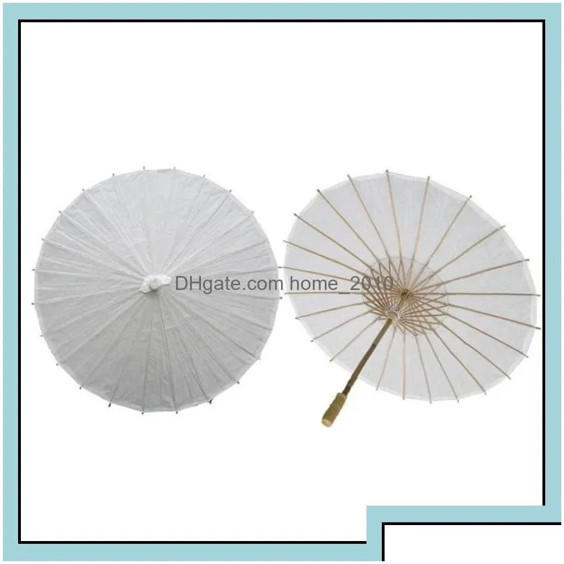 umbrellas 60pcs bridal wedding parasols white paper beauty items chinese mini craft umbrella diameter 60cm sn4664 drop delivery home