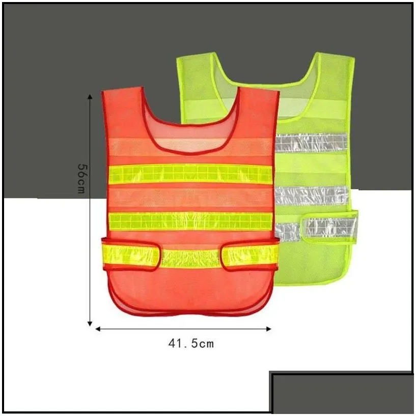 wholesale Reflective Safety Supply High Visibility Reflective Vest Safety Clothing Hollow Grid Vests Warning Working Construction Drop Deliver