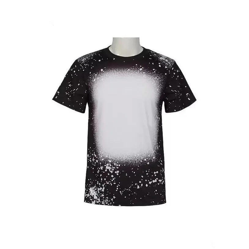 Other Festive Party Supplies New Sublimation Bleached Shirts Heat Transfer Blank Bleach Shirt Polyester Tshirts Us Men Women Party