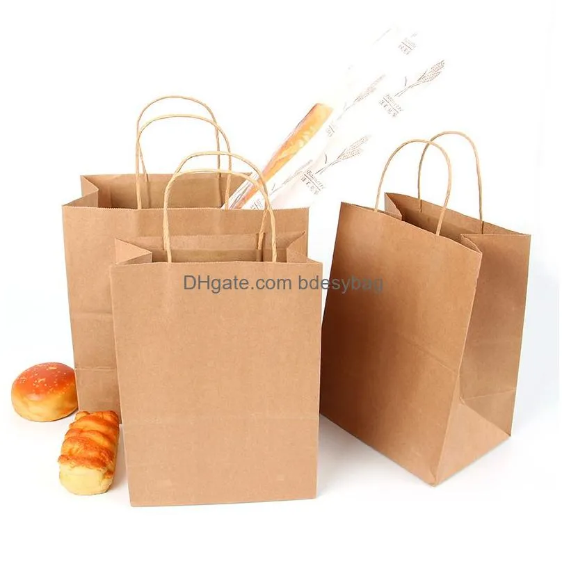 brown paper bags recycled gift bags shopping bag for baking portable paper tote wedding shopping bag