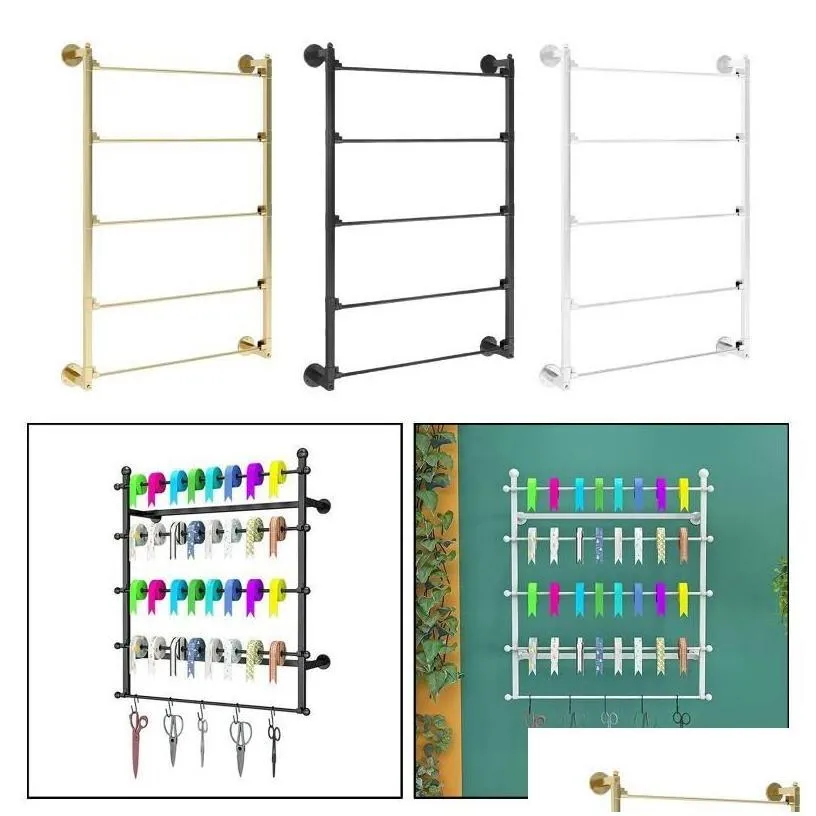 other arts and crafts wall mount ribbon organizer storage display wire sewing spool rack key holders drop delivery home garden dhiyj