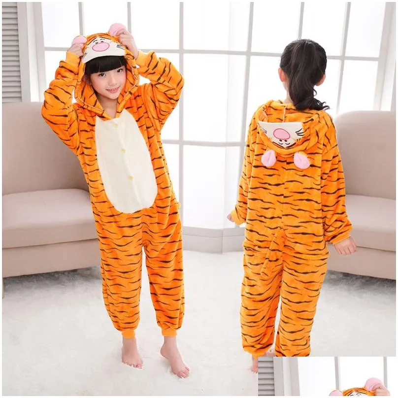 clothing sets children dinosaur kigurumi cartoon pajamas baby boys sleepwear stitch panda unicorn jumpsuits girls pijama kids onesie