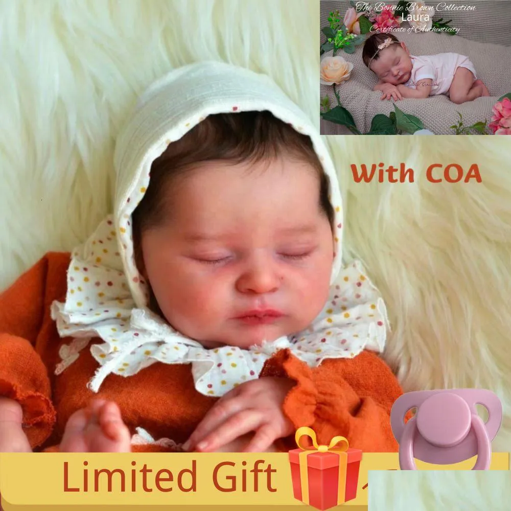 dolls 20.5 inches unfinished reborn doll kit laura limited edition with 2nd edition coa vinyl blank reborn baby kits 230625