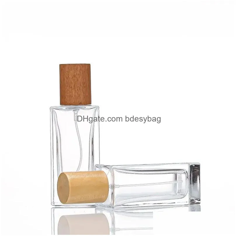 square shaped glass spray perfume bottles 30ml 50ml 100ml empty refillable perfume bottle