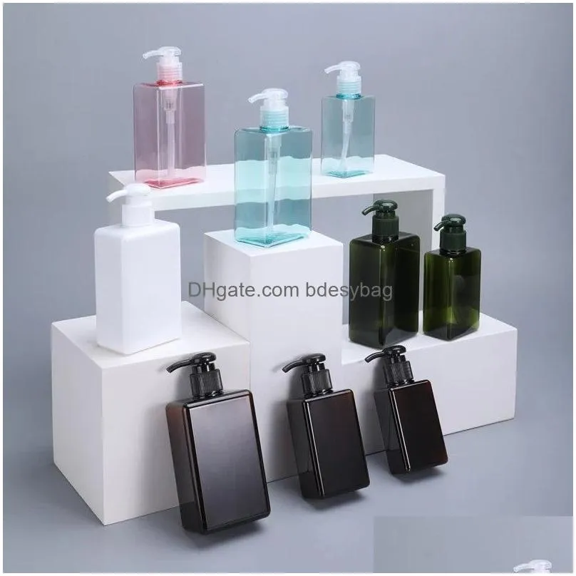 100ml square petg bottle refillable plastic container for cosmetic makeup lotion shampoo soap home bathroom storage container jar