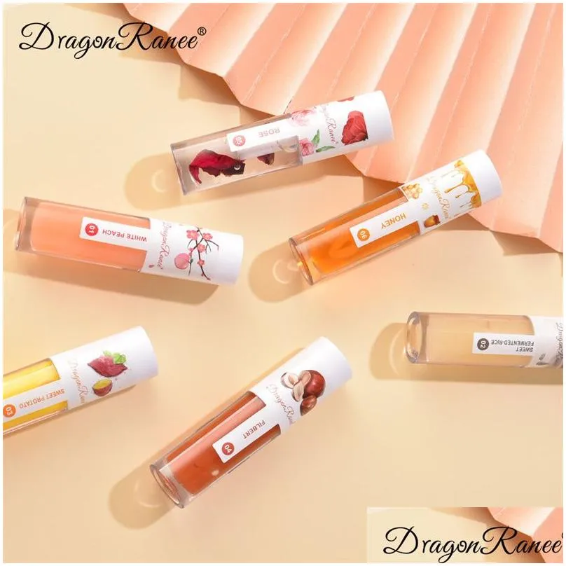 dragon ranee lip gloss moisturizing long lasting nutritious transparent honey rose lip balm oil lipgloss