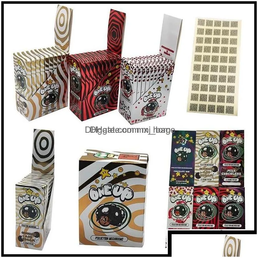 wholesale Packing Boxes One Up Chocolate Bar Mushroom Shrooms 3.5G 3.5 Gram Oneup Package Box And Cream Display Ediblesbag O Otevx