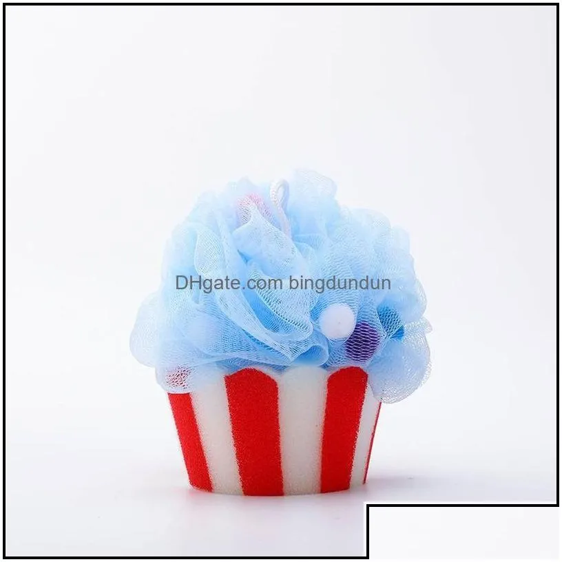 bath brushes sponges scrubbers ice cream rainbow cartoon ball creative sponge cone bathball flower drop delivery home garden dhioq