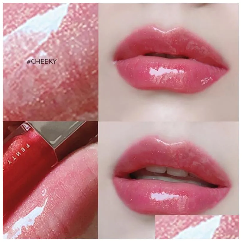 f lipstick lipglass lip glaze lipsticks liquid lip gloss cheeky/sweet mouth/ chocolit shiny vitamin clear 9ml 9 colors