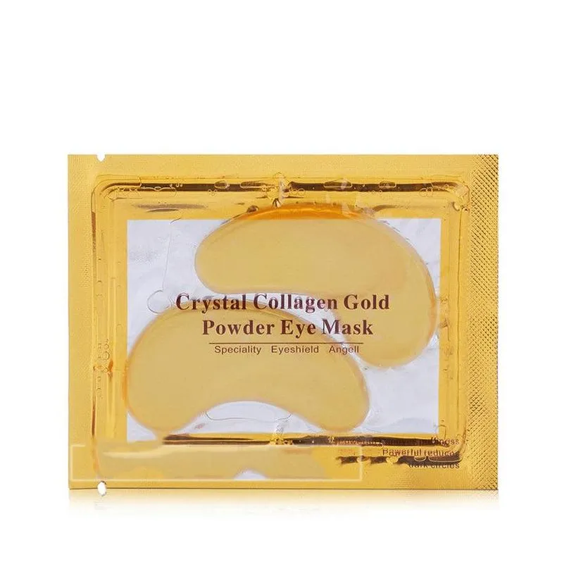 crystal collagen gold powder eye mask golden mask stick to dark circles dhs ship