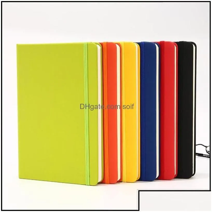 wholesale notepads a6 7 colors creative harder notebook pu faux leather simple journal notepad portable life travel manual drop delivery 2022