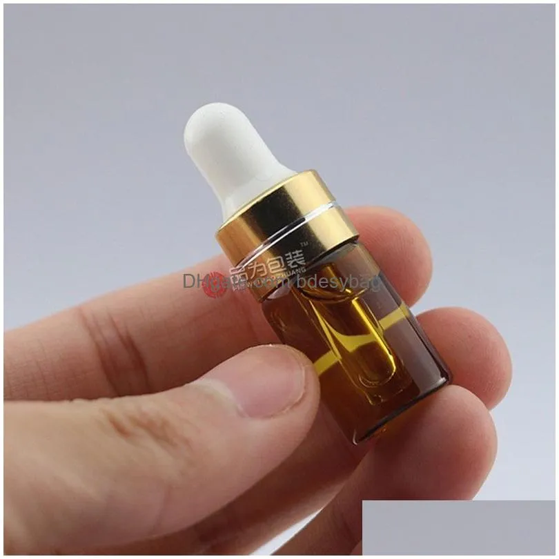 3ml 5ml portable mini amber clear esstenial oil bottle glass bottles mini empty dropper bottle 0321