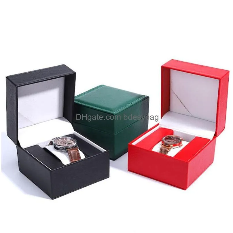 pu leather watch gift box jewelry bracelet storage case with removable pillow wristwatch organizer display boxes