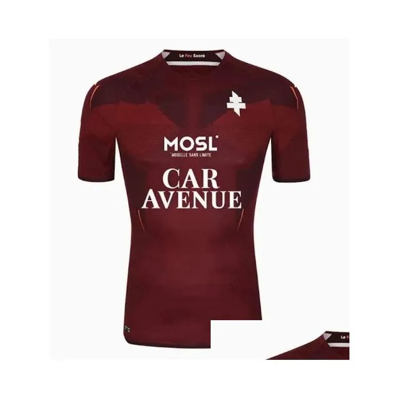 maillot de foot 22 23 metz soccer jerseys 2022 2023 red blue boulaya diallo centonze bronn vagner away third home football full set socks