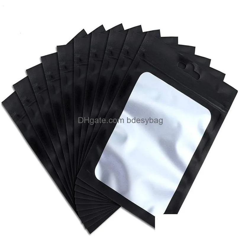 100 pieces self sealing sample bags resealable aluminum foil pouch for food snack smell proof storage bag