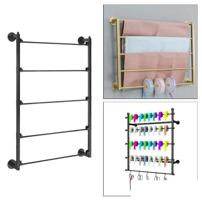 Other Arts And Crafts Wall Mount Ribbon Organizer Storage Display Wire Sewing Spool Rack Key Holders Drop Delivery Home Garden Dhiyj