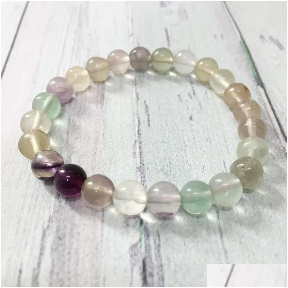 mg0312 design fluorite women`s bracelet natural gem stone yoga bracelet negative energy protection wrist mala jewelry