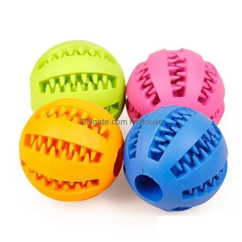 dog toys chews sublimation pet toys 5cm dog interactive elasticity ball natural rubber leaking tooth clean balls cat chew interact