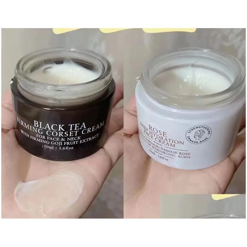 brand cosmetics rose face cream and black tea cream 50ml