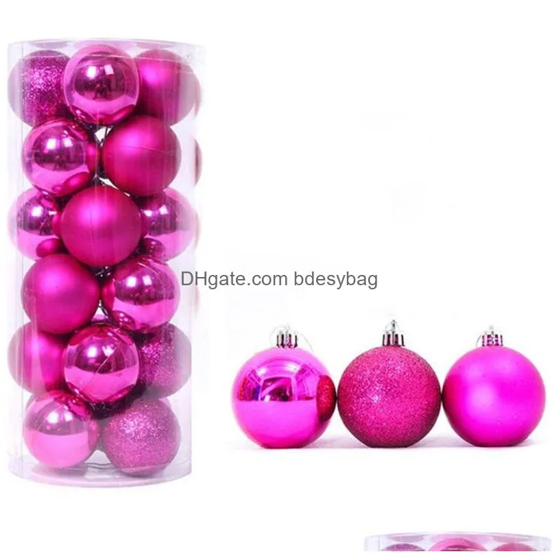 24pcs 3cm christmas ball ornaments decorations xmas tree hanging bauble balls for holiday wedding party home decor