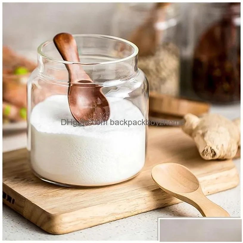 tea scoops small wooden kitchen salt coffee sugar spoons for spice connt jars home cooking accessory drop delivery garden dining bar