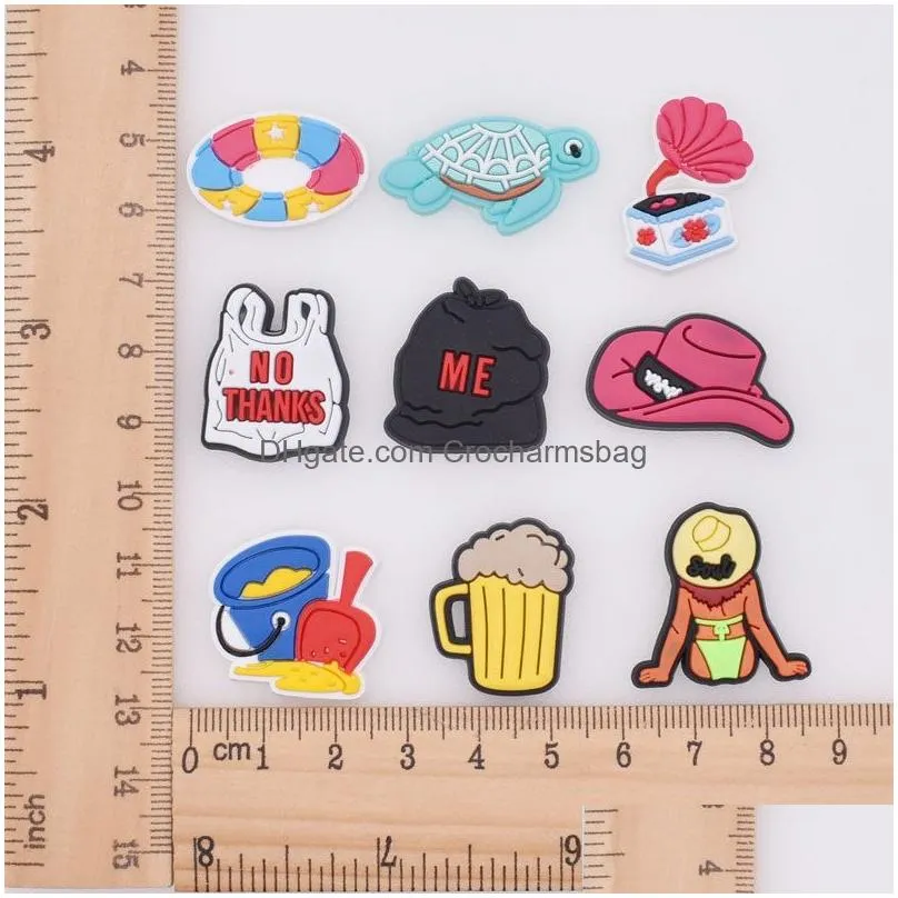 Cartoon Pvc Croc Charms for Shoe Decoration Accessories Clog Bracelets Buttons Decor Gift for Women Girls