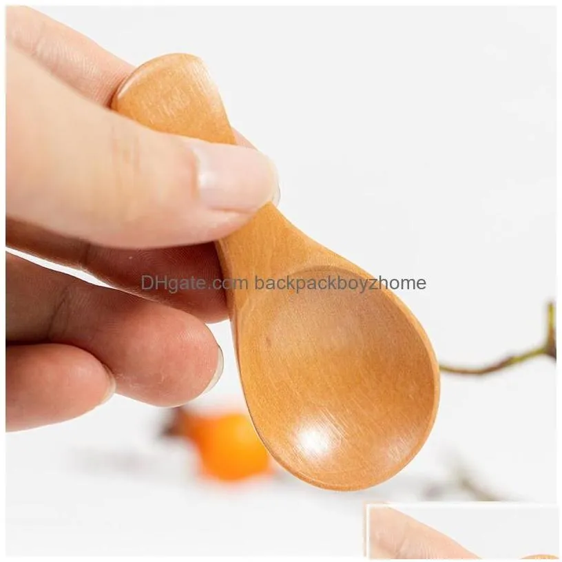 tea scoops small wooden kitchen salt coffee sugar spoons for spice connt jars home cooking accessory drop delivery garden dining bar