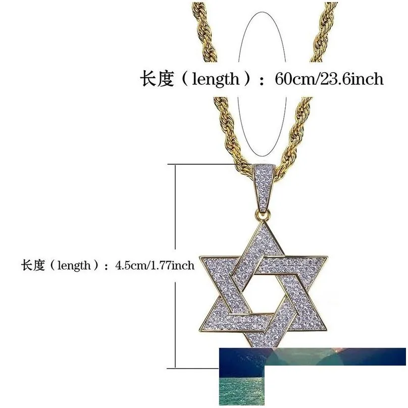 fashion trendy creative geometric hexagonal full zircon hip hop rock men necklace pendant party locomotive accessories jewelry factory price expert