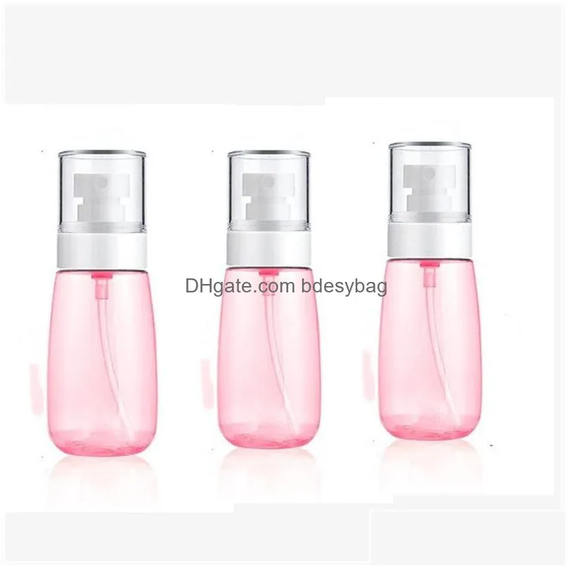 30ml mini plastic transparent small empty spray bottle for make up refillable container 3 colors 0128