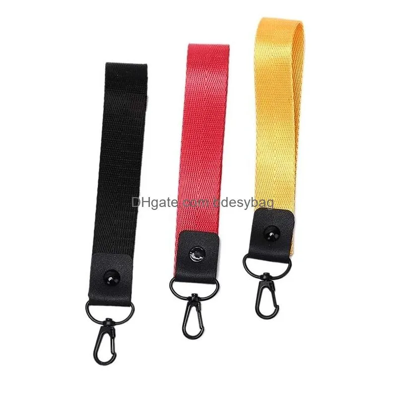 long keychains lanyards cute pure color diy ribbon band keychain for women bag car keyring charms ribbons