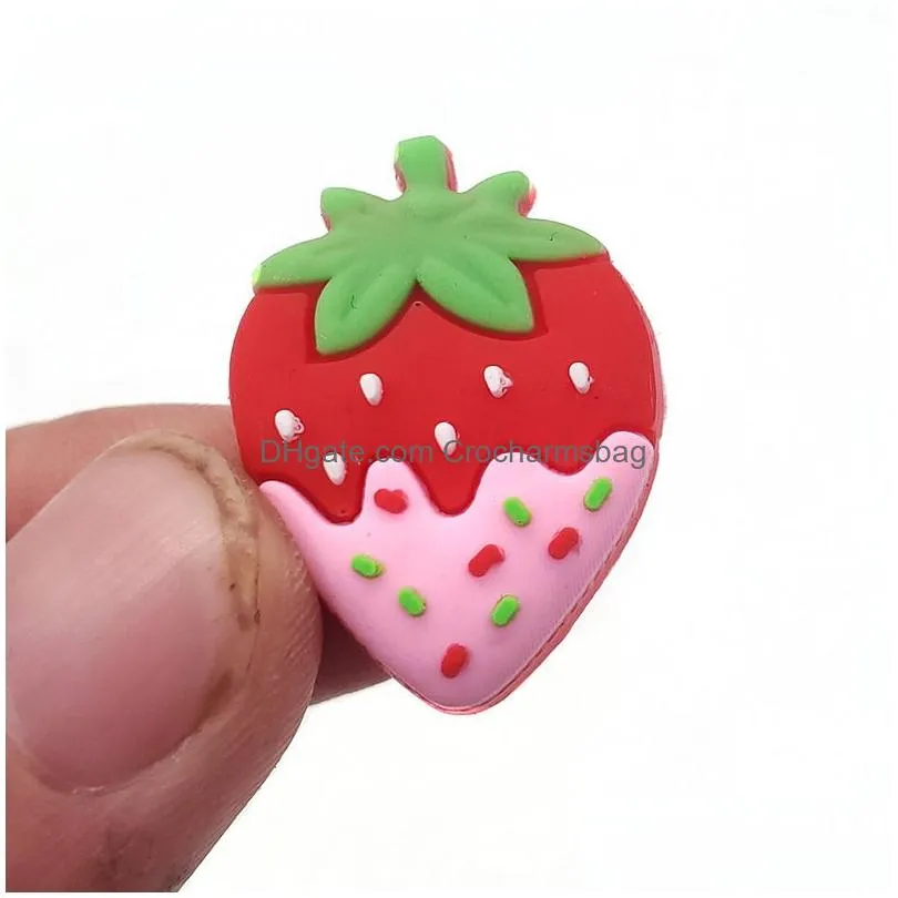 Fruit Food Avocado Shoe Decorations Charm Buckle Accessories Jibitz for Croc Charms Clog Wristband Buttons