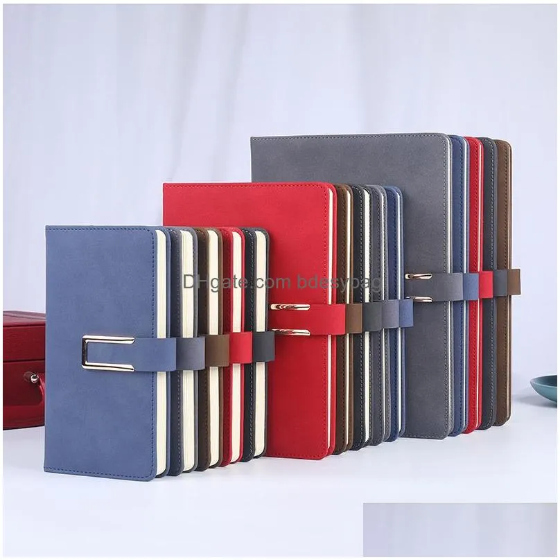 journal notebook a5 b5 pu leather cover notepads with magnetic closure college ruled notebooks for school students