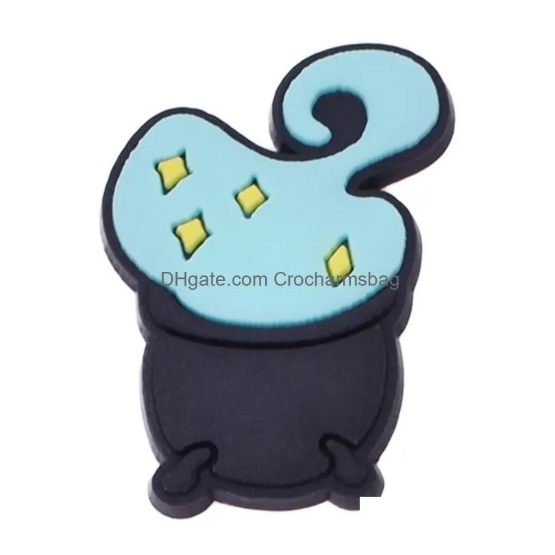 Colorful Halloween Theme Shoe Accessories Decoration Charm Jibitz for Croc Charms Clog Bracelets Buttons