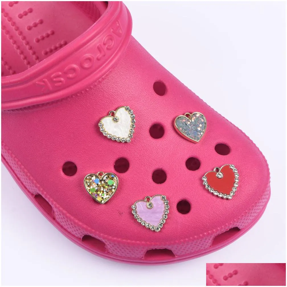 designer clog charms for metasl shoes decorations bing diy selling high class metal with diamond design shoe charms