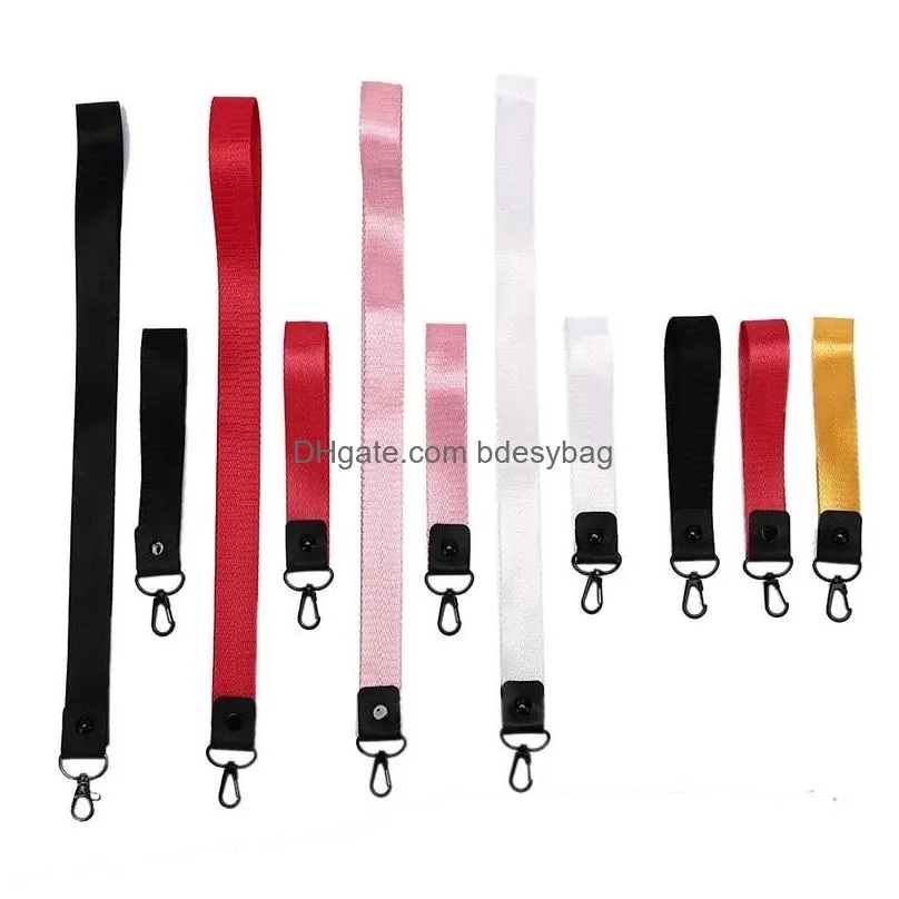 long keychains lanyards cute pure color diy ribbon band keychain for women bag car keyring charms ribbons