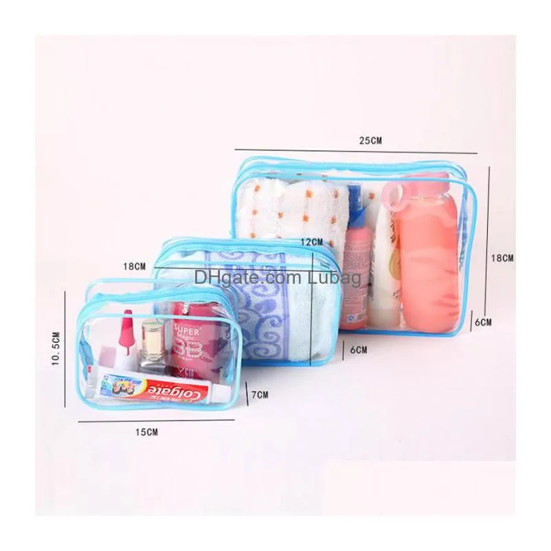 transparent cosmetic bag women makeup bag organizer pvc travel washing bags zipper pouch organizador trousse maquillage femme